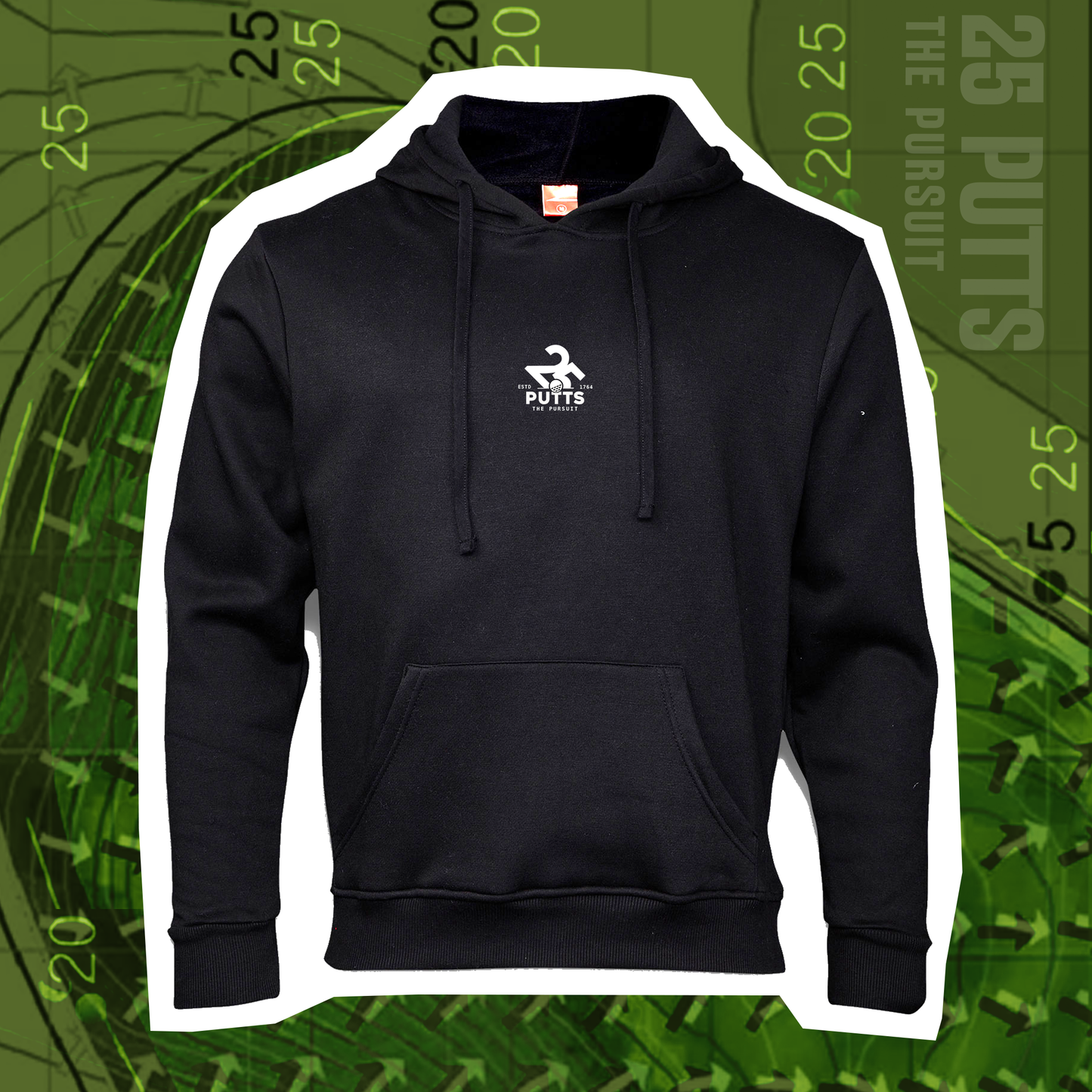 25 Putts Black Hoodie - Play More Golf - Make More Birdies.