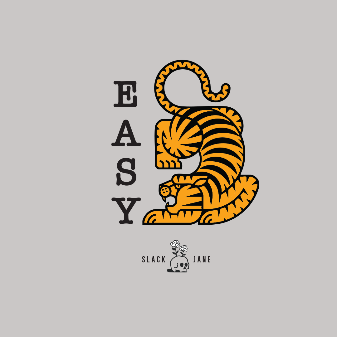 Slack Jane Easy Tiger V-Neck Fitted T-Shirt