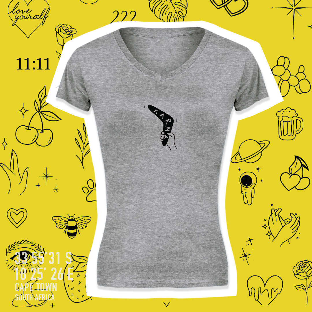 Slack Jane Karma V-Neck Fitted T-Shirt